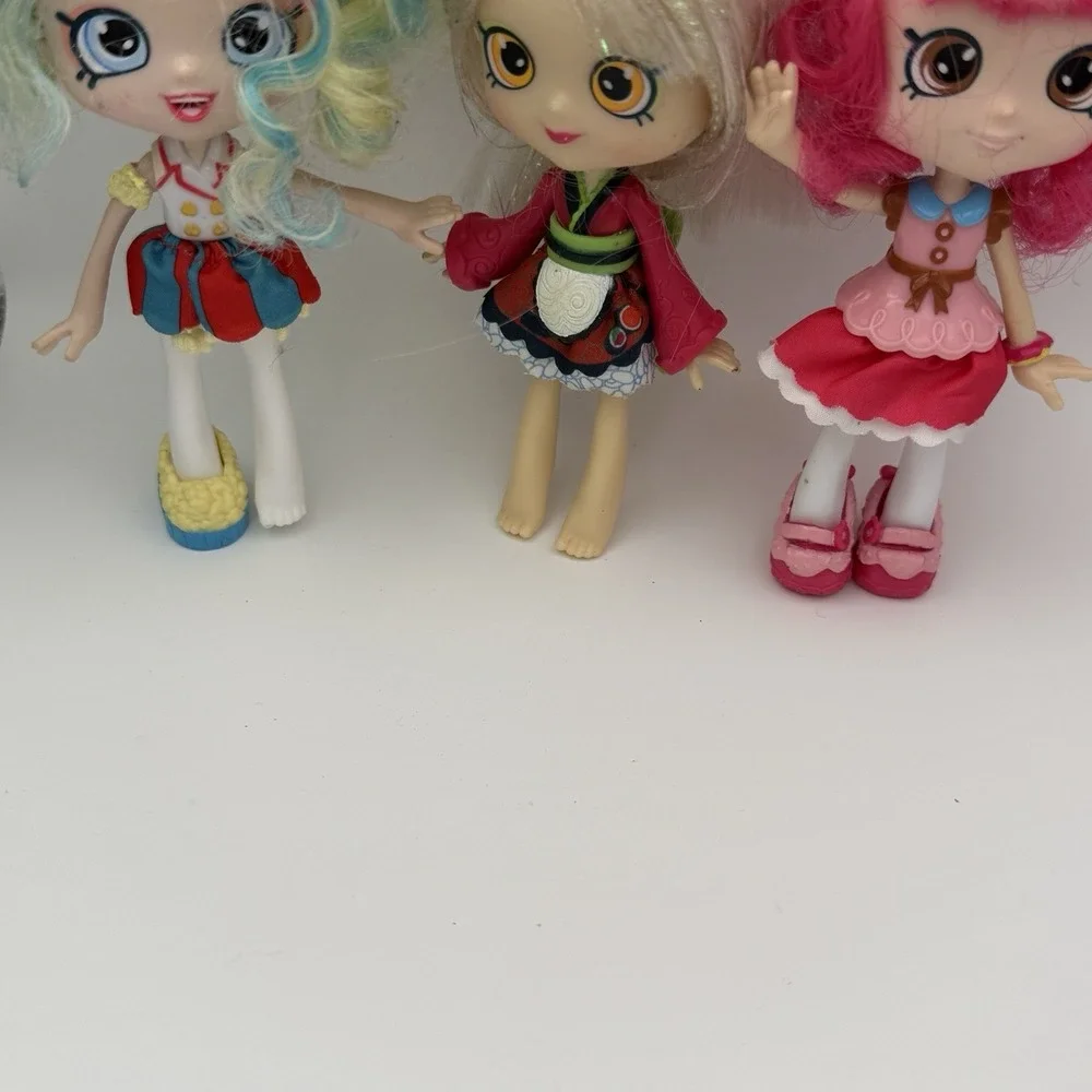 Shopkins‎ Shoppies Doll Lot of  3 Popette Popcorn,  Sara Sushi & Donatina Donut